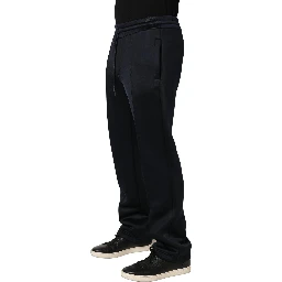 Black Polyester Jogger Men Sweatpants Pants