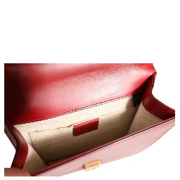 Marmont small shoulder bag in Rosso Ancora red leather