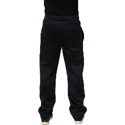 Black Polyester Jogger Men Sweatpants Pants
