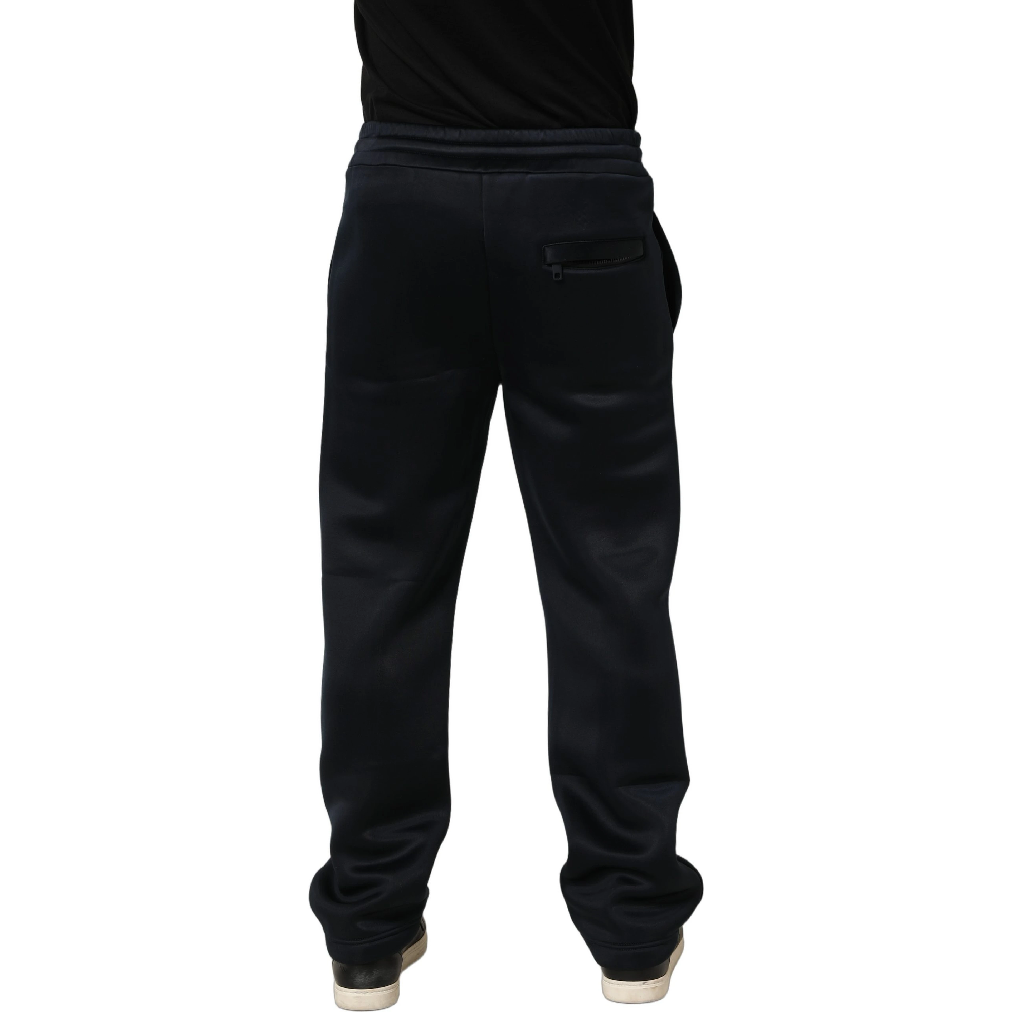 Black Polyester Jogger Men Sweatpants Pants