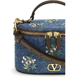 Blue Cotton Handbag