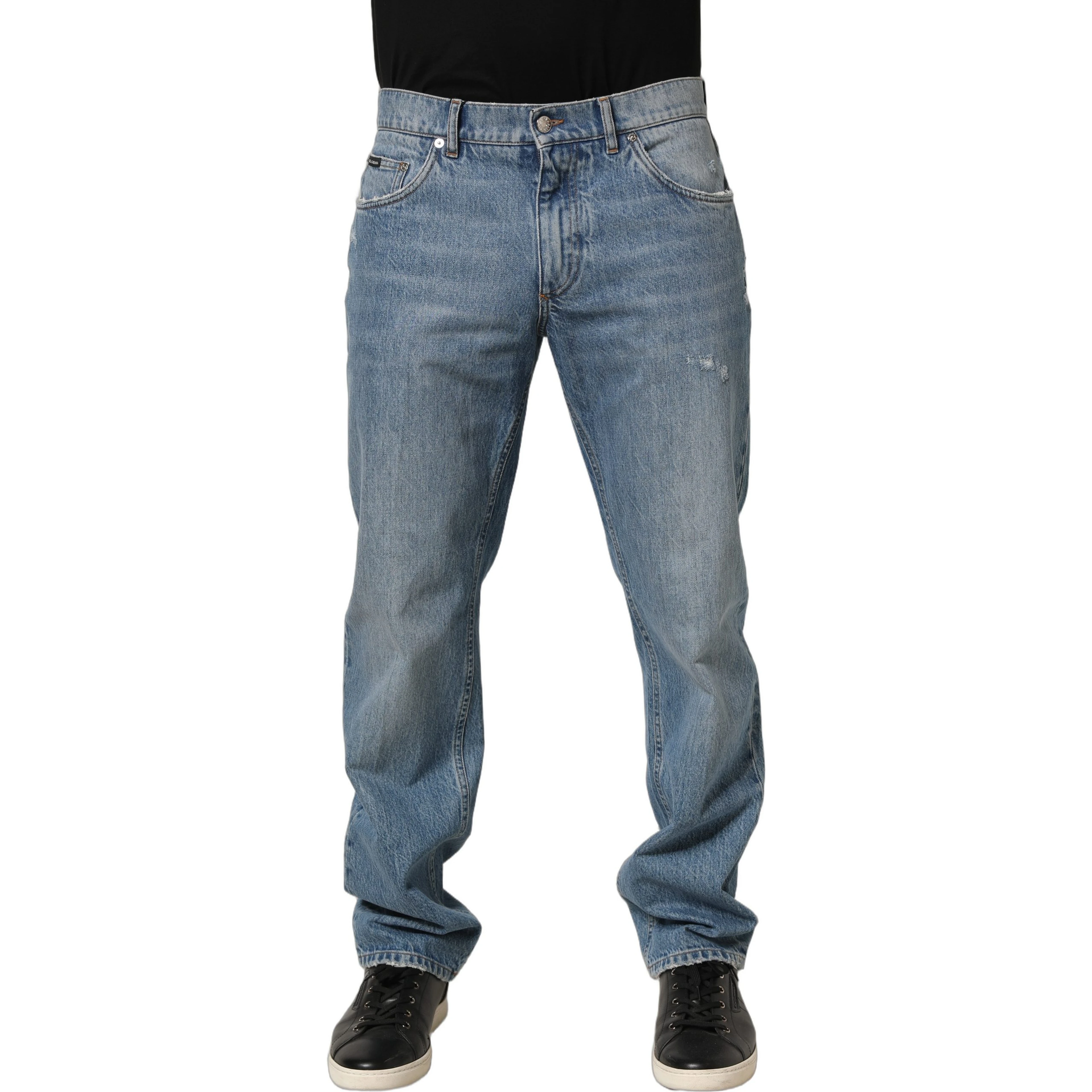 Light Blue Washed MidWaist Classic Denim Jeans