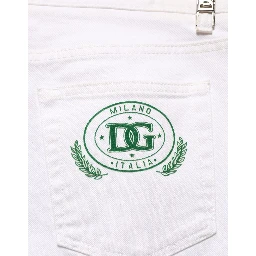 White Cotton Skinny Mid Waist Denim Jeans