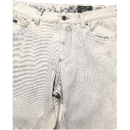 Beige Tie Dye Cotton Straight Men Denim Jeans