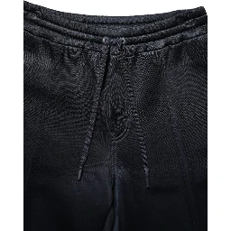 Black Polyester Jogger Men Sweatpants Pants