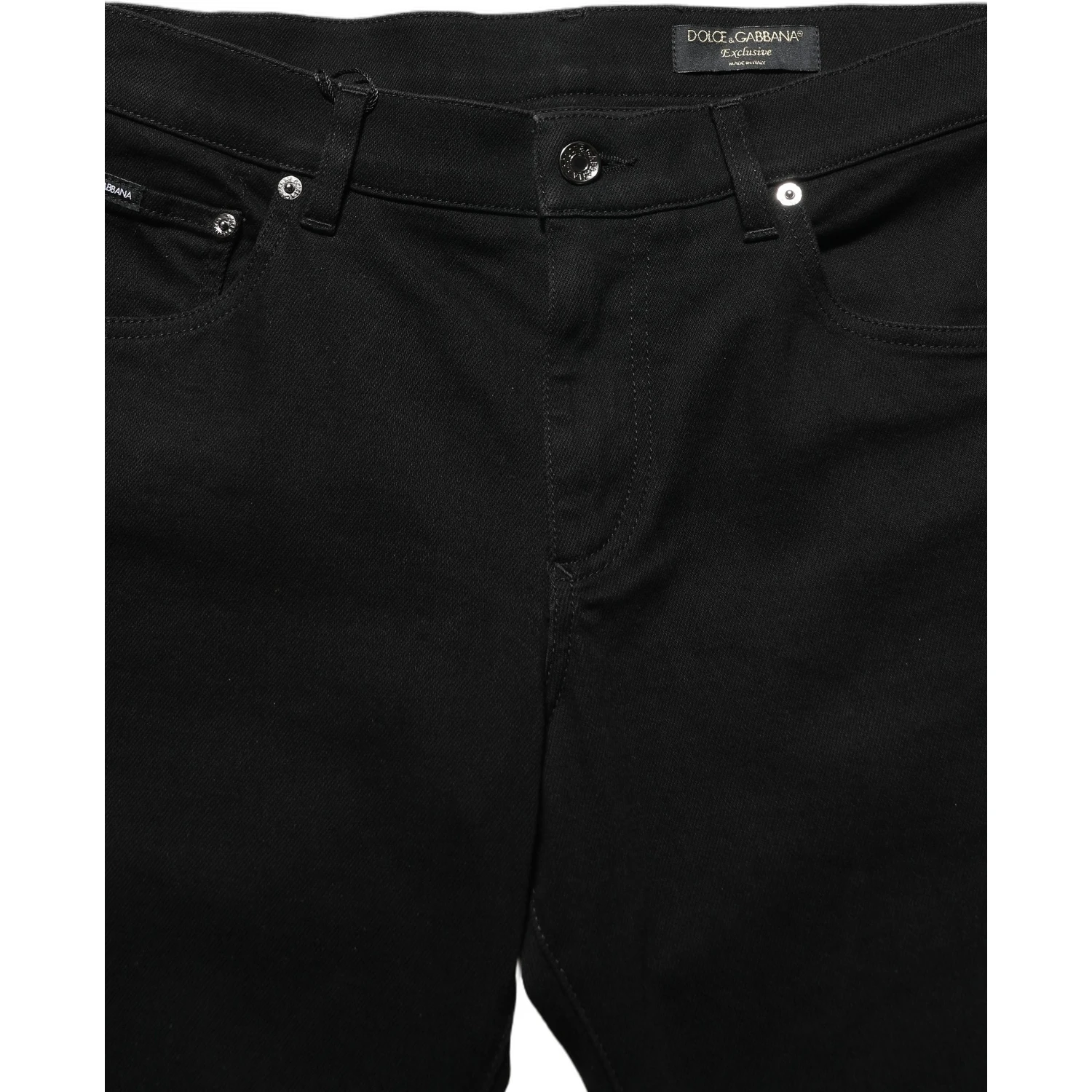 Black Heraldic Embroidered Skinny Denim Jeans