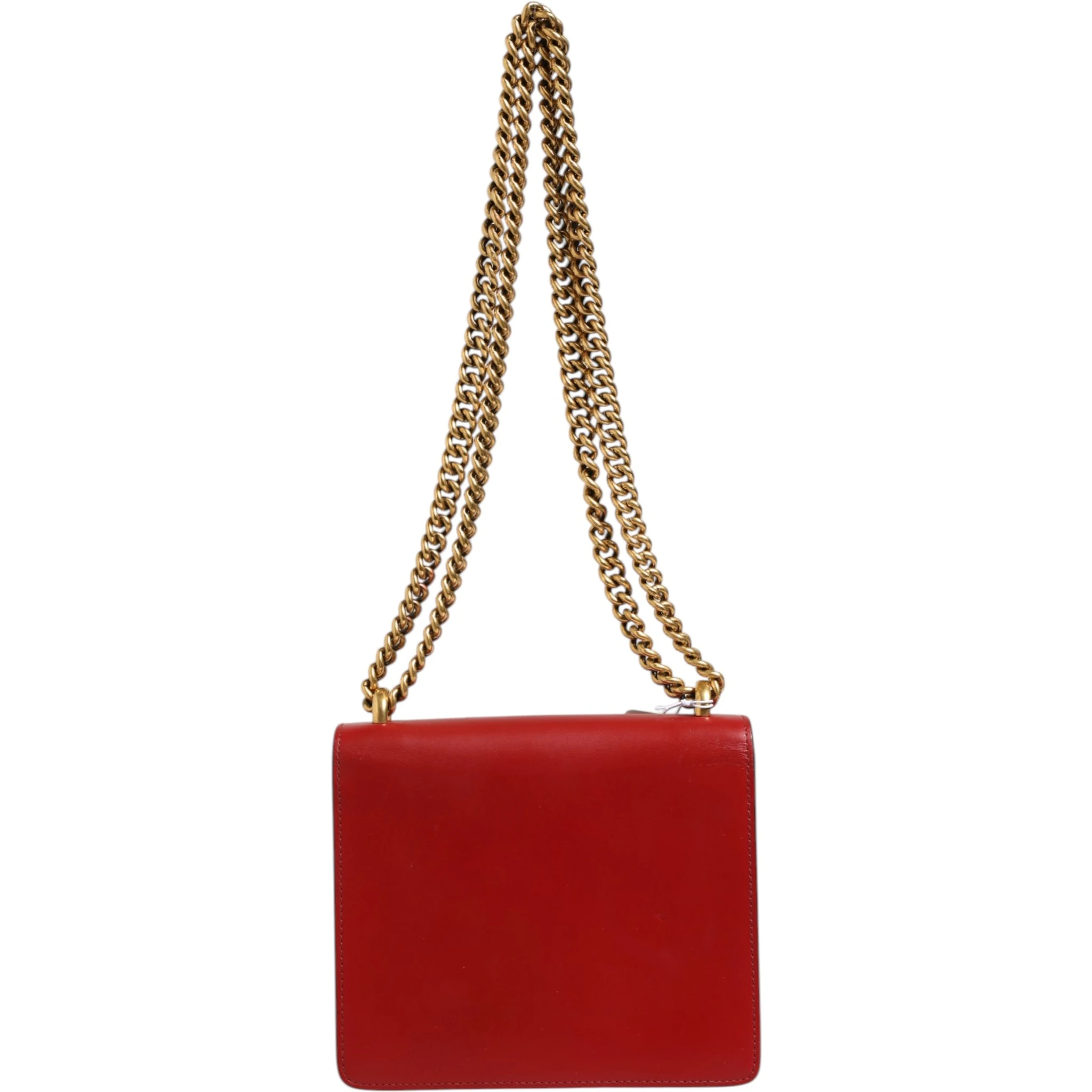 Marmont small shoulder bag in Rosso Ancora red leather