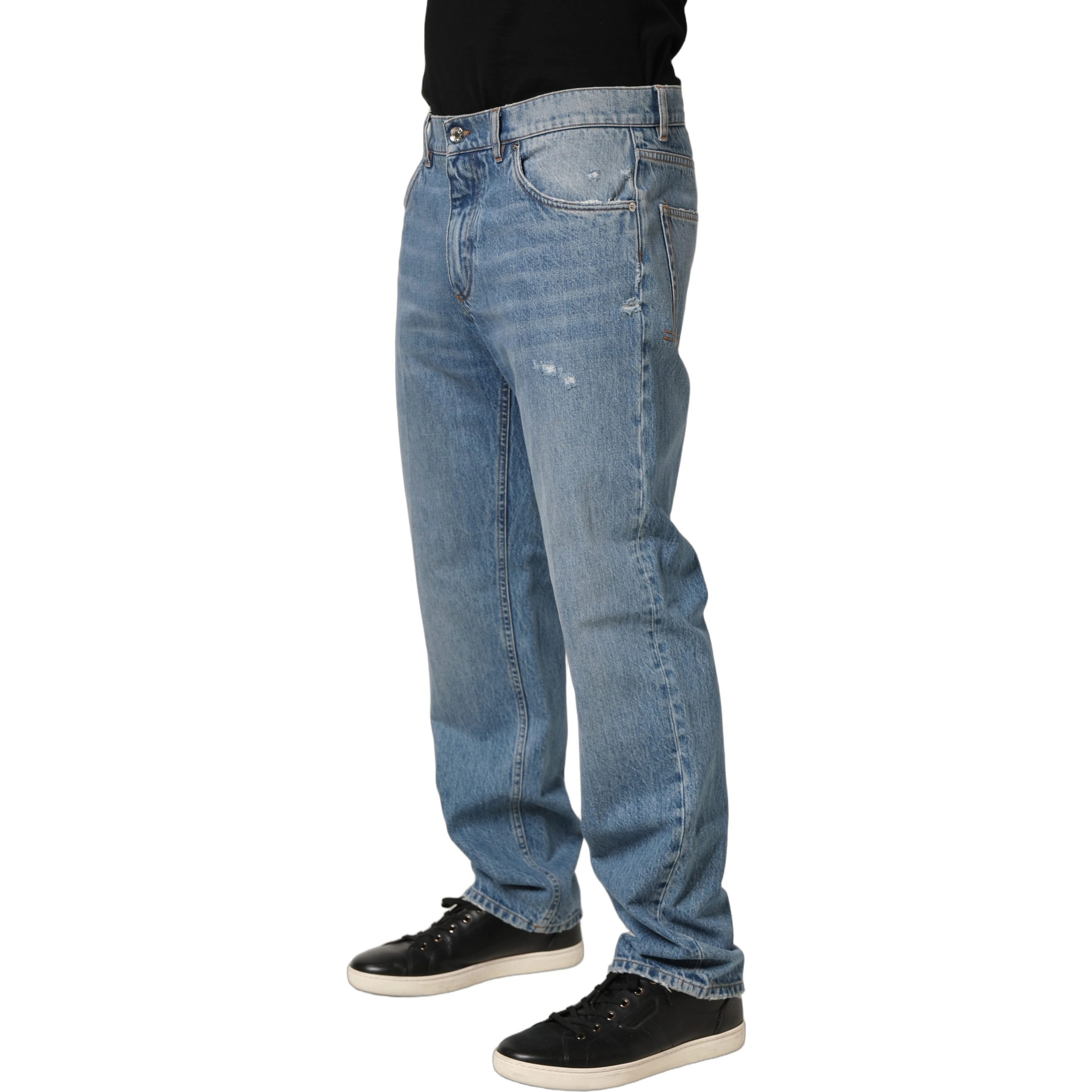 Light Blue Washed MidWaist Classic Denim Jeans