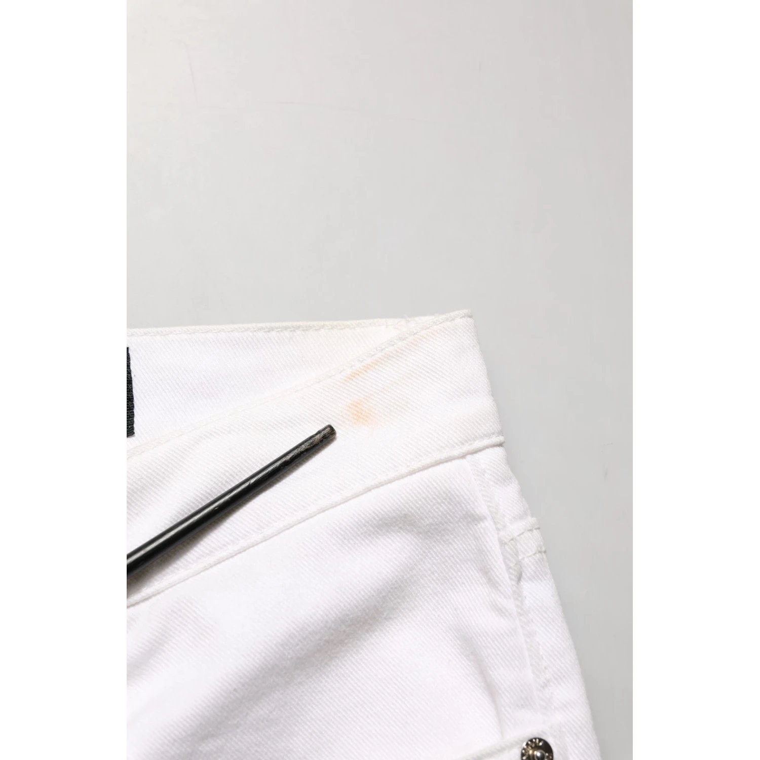 White Cotton Skinny Mid Waist Denim Jeans