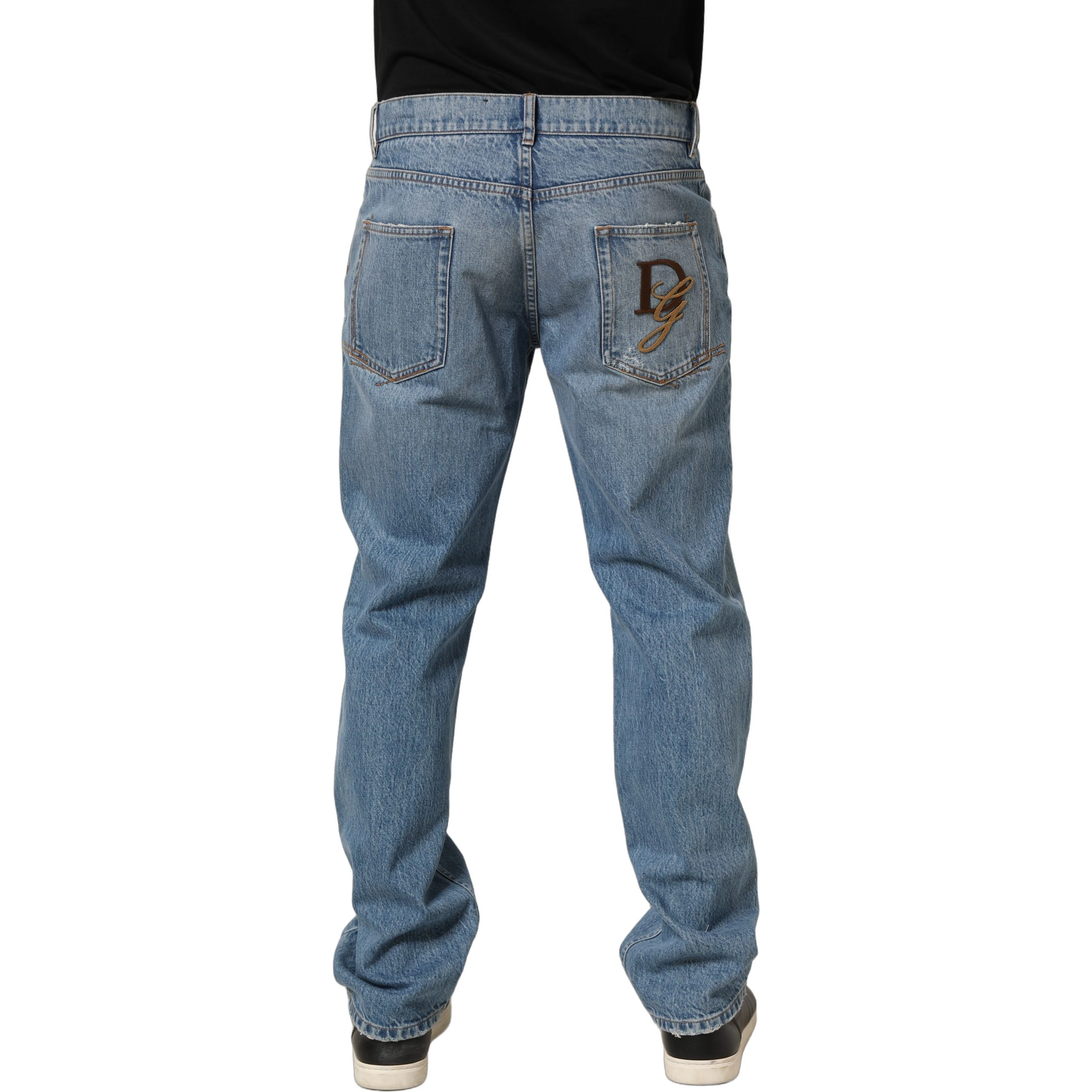 Light Blue Washed MidWaist Classic Denim Jeans