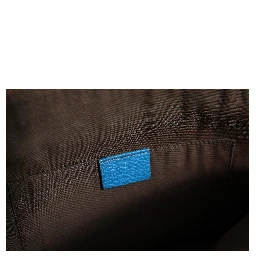 Blue Leather Dome Handbag