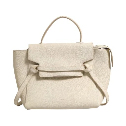 Nano Belt Bag Grained Calfskin Chalk
