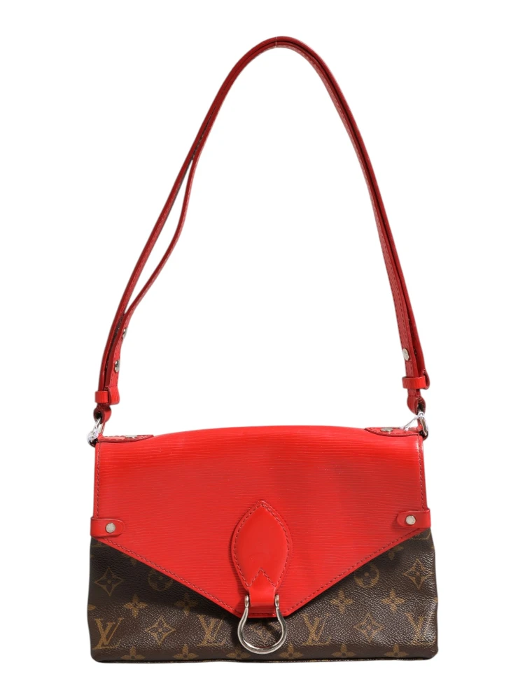 Saint Michel Monogram Epi Shoulder Bag Coquelicot