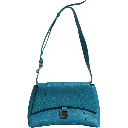 Calfskin S Downtown Blue Shoulder Bag
