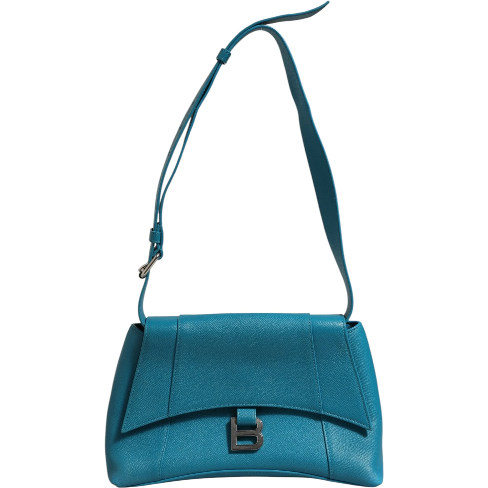 Calfskin S Downtown Blue Shoulder Bag