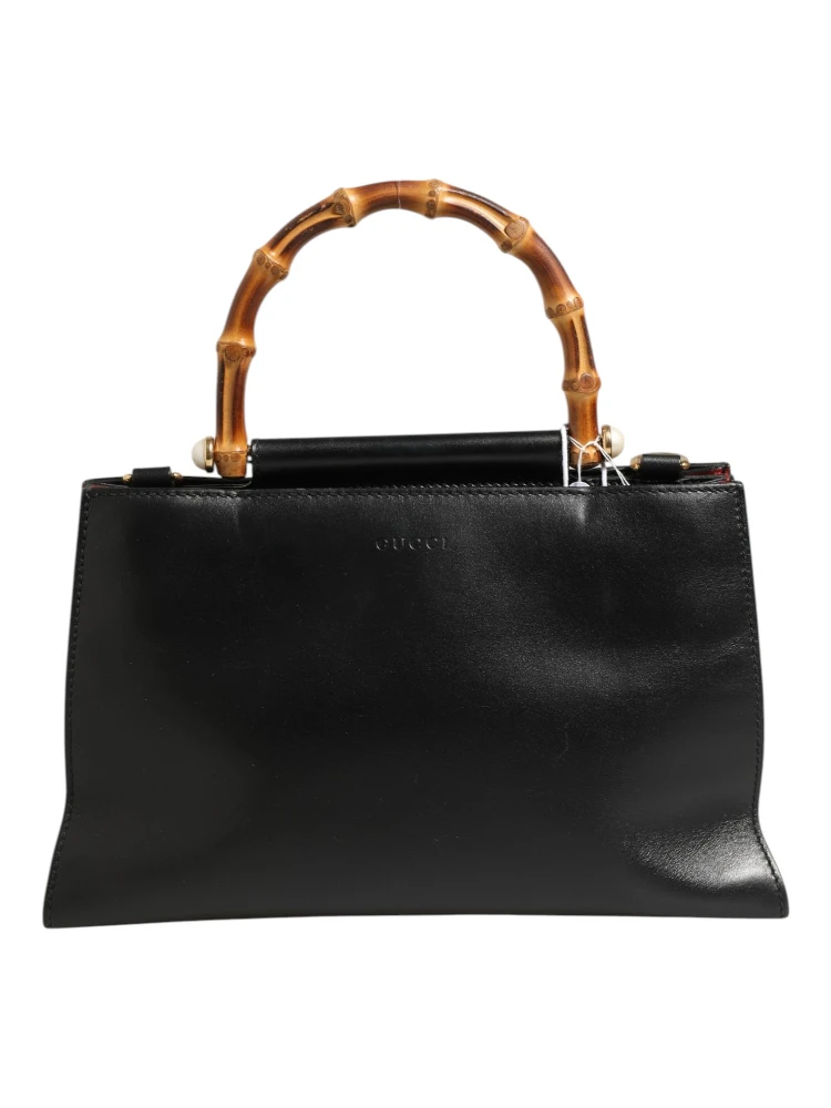 Nymphaea Bamboo Top Handle Leather Bag
