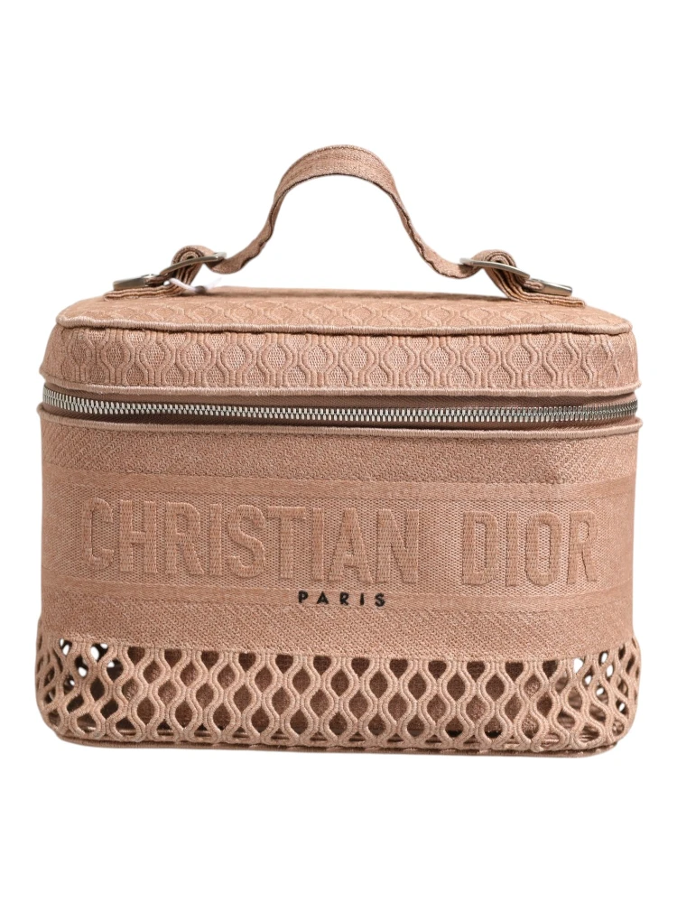 Mesh Embroidered Dior travel Vanity Case