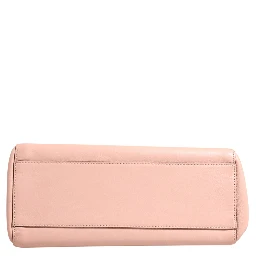 Pink And White Calfskin Small Nymphaea Top Handle Bag