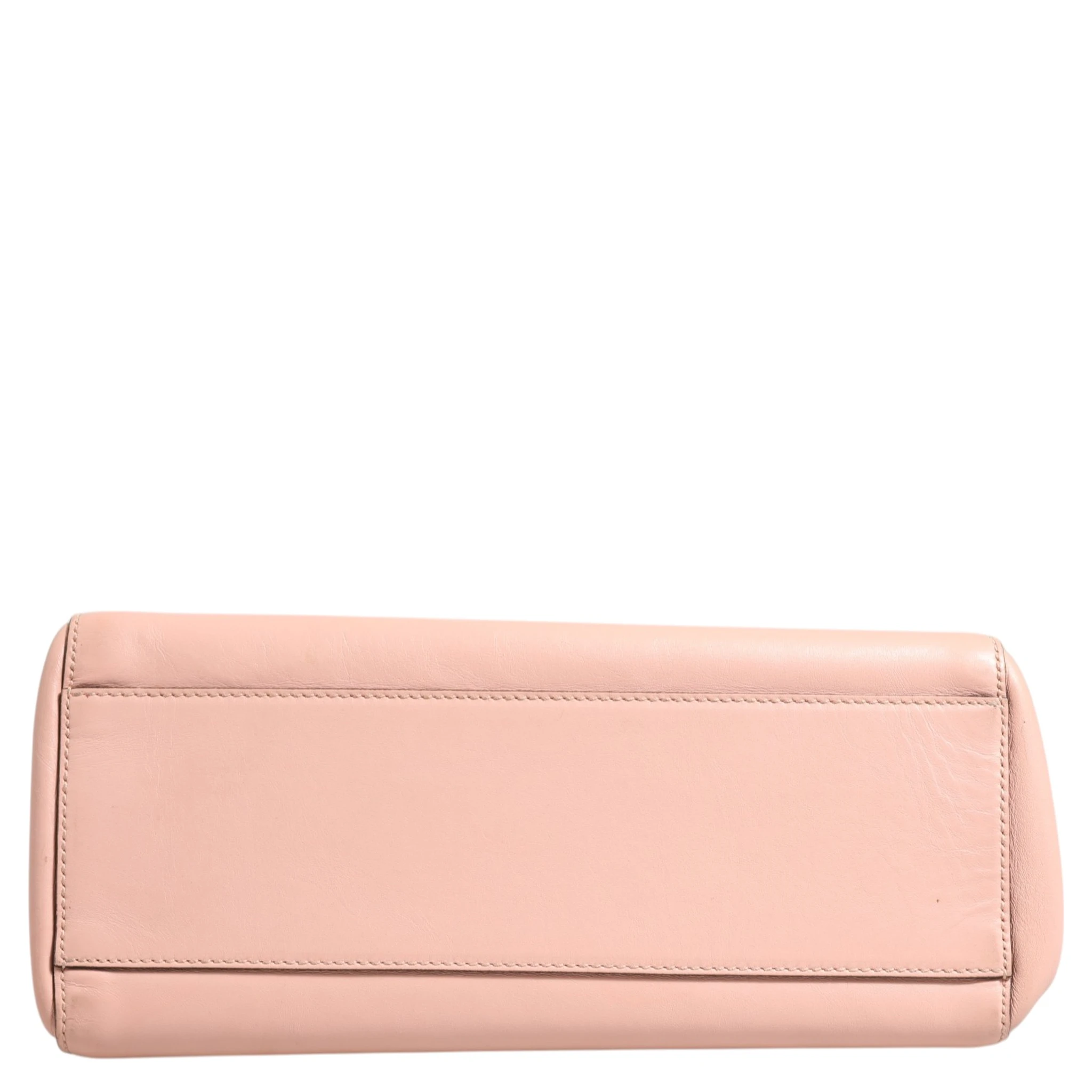 Pink And White Calfskin Small Nymphaea Top Handle Bag