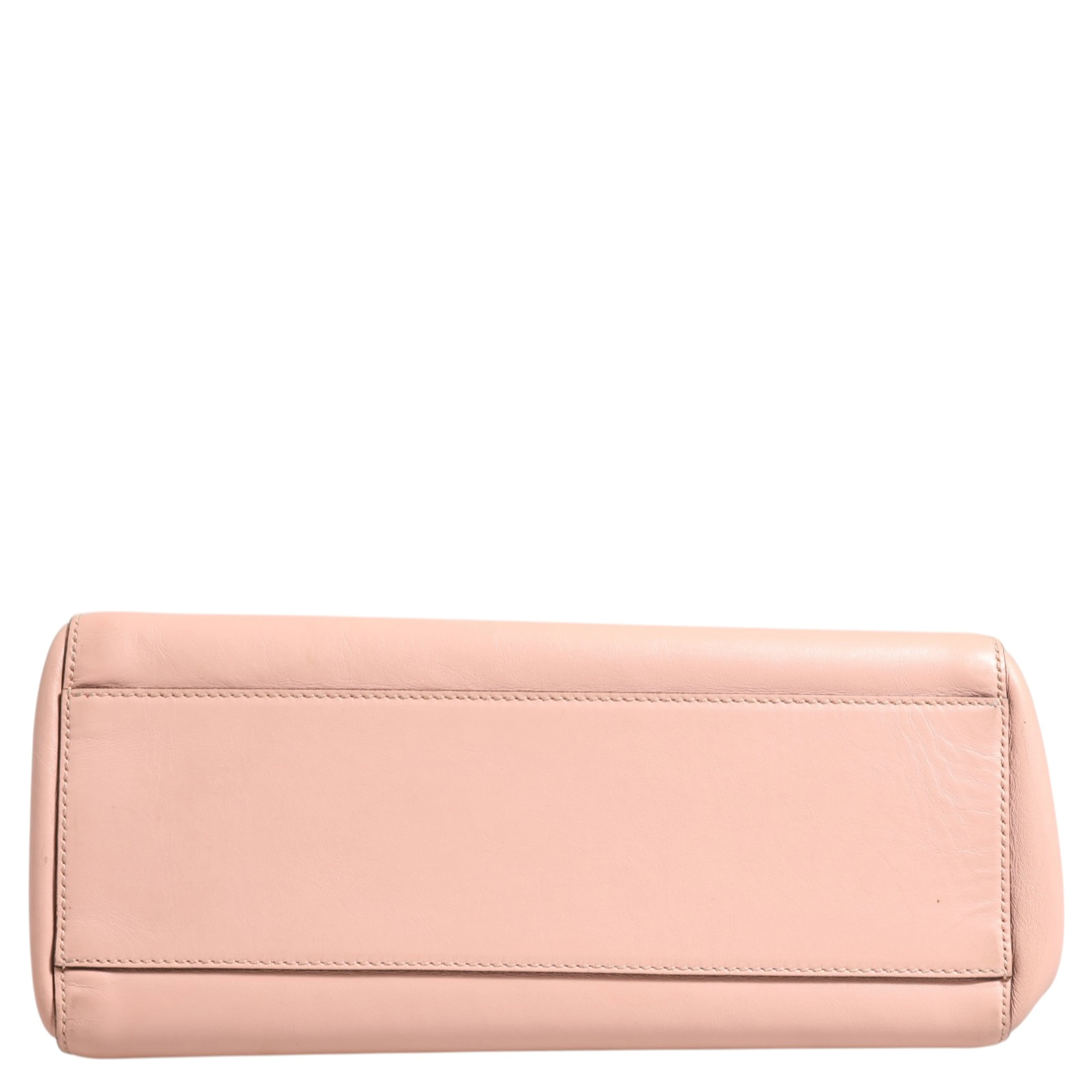 Pink And White Calfskin Small Nymphaea Top Handle Bag