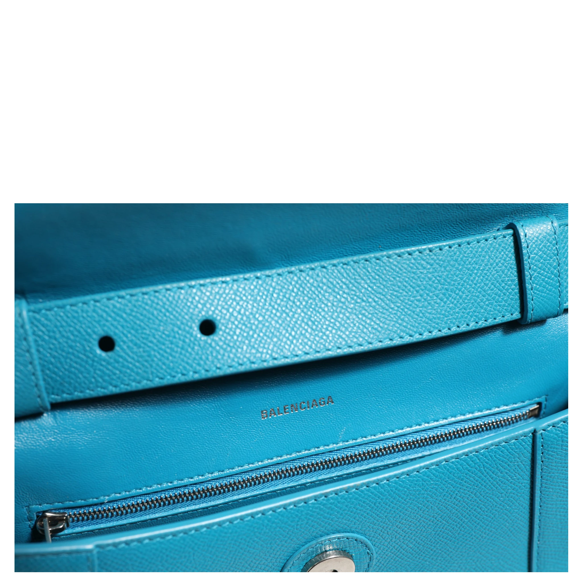 Calfskin S Downtown Blue Shoulder Bag