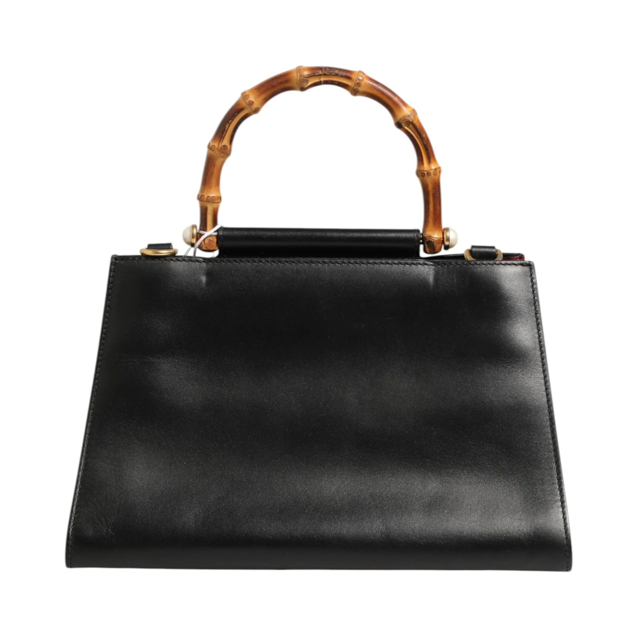 Nymphaea Bamboo Top Handle Leather Bag