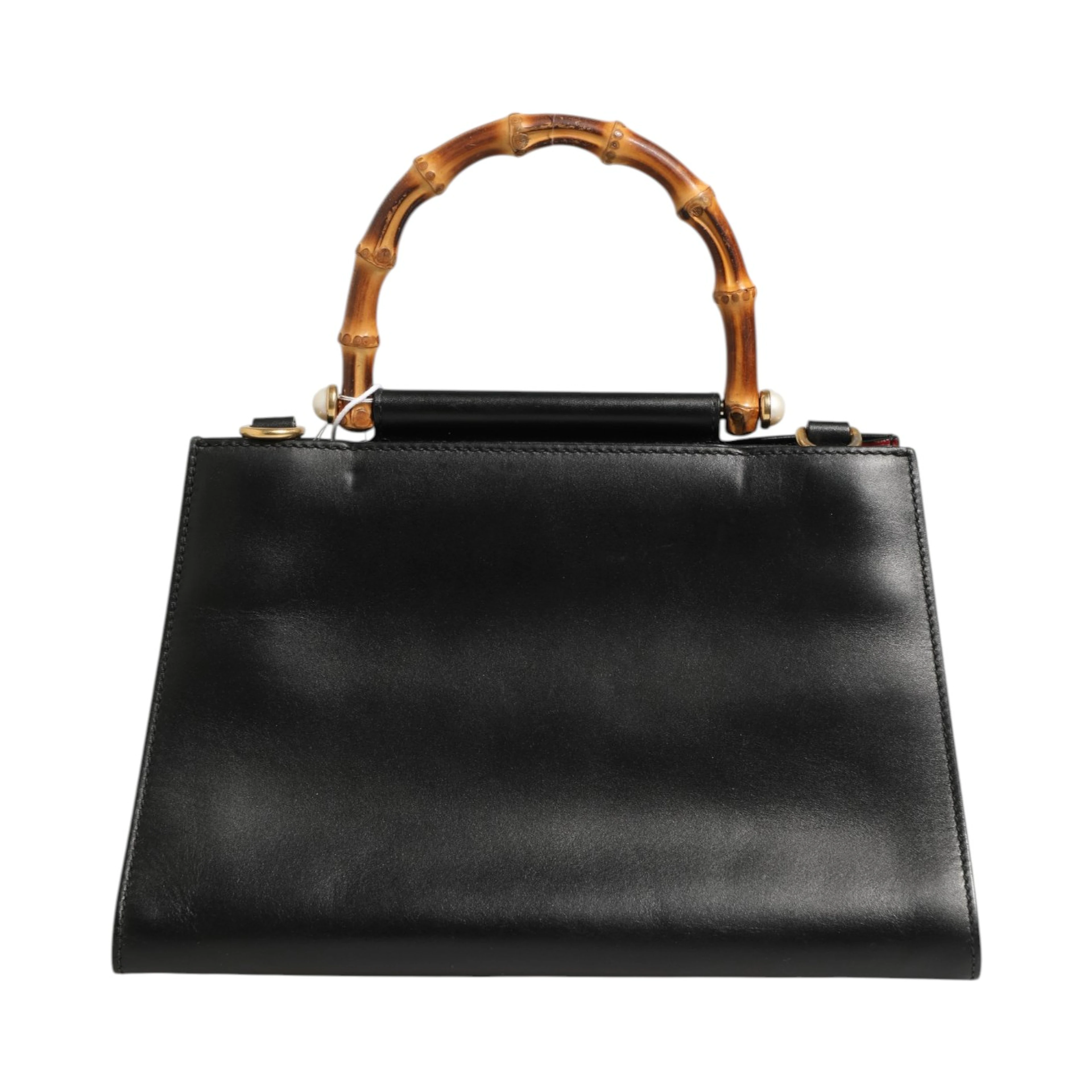 Nymphaea Bamboo Top Handle Leather Bag