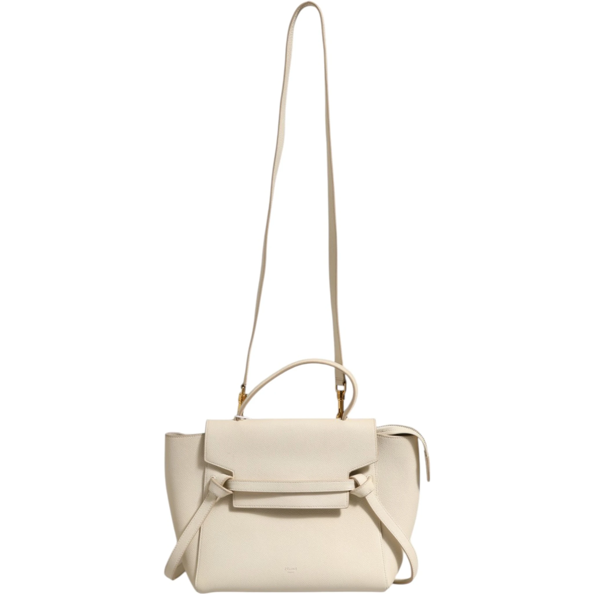 Nano Belt Bag Grained Calfskin Chalk