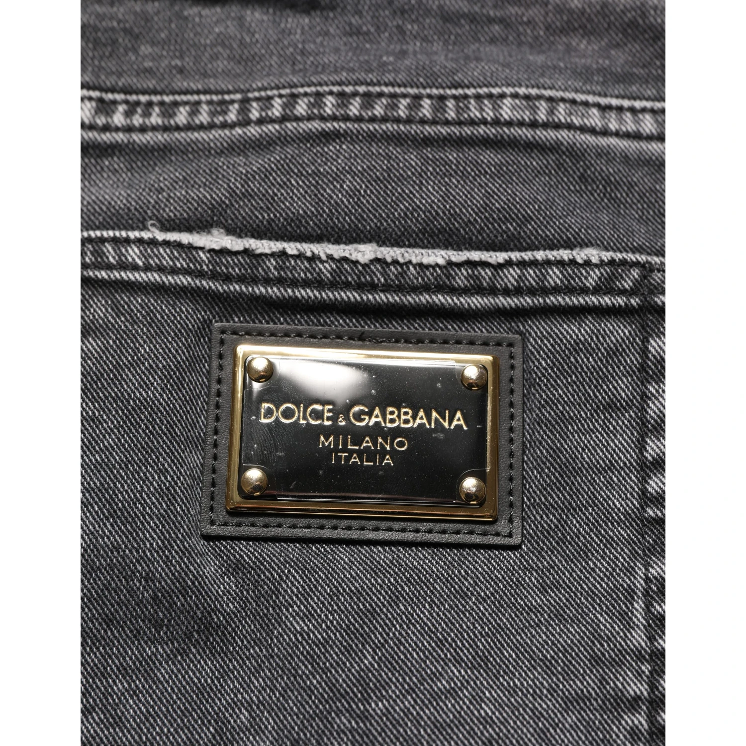Dark Grey Distressed Mid Waist Denim Jeans