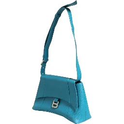 Calfskin S Downtown Blue Shoulder Bag