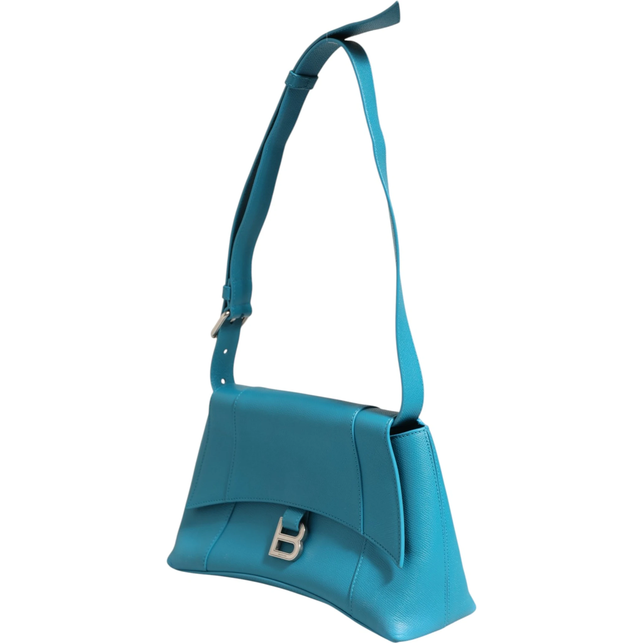 Calfskin S Downtown Blue Shoulder Bag