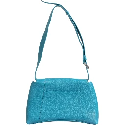 Calfskin S Downtown Blue Shoulder Bag