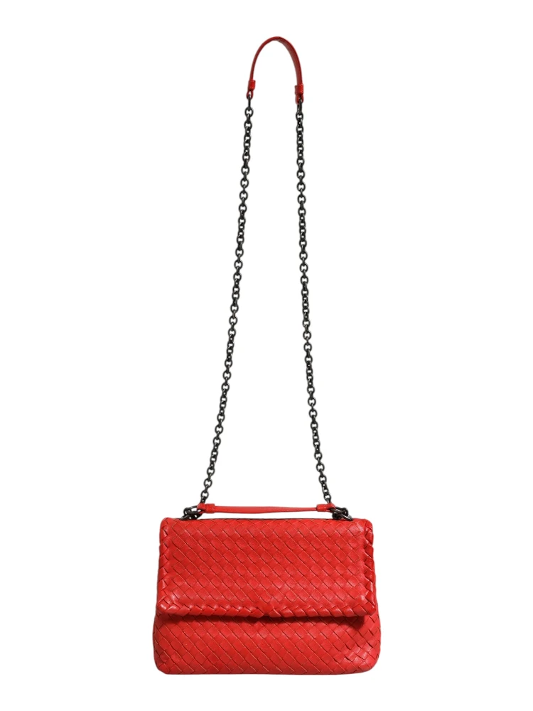 Olimpia Small Intrecciato Leather Shoulder Bag