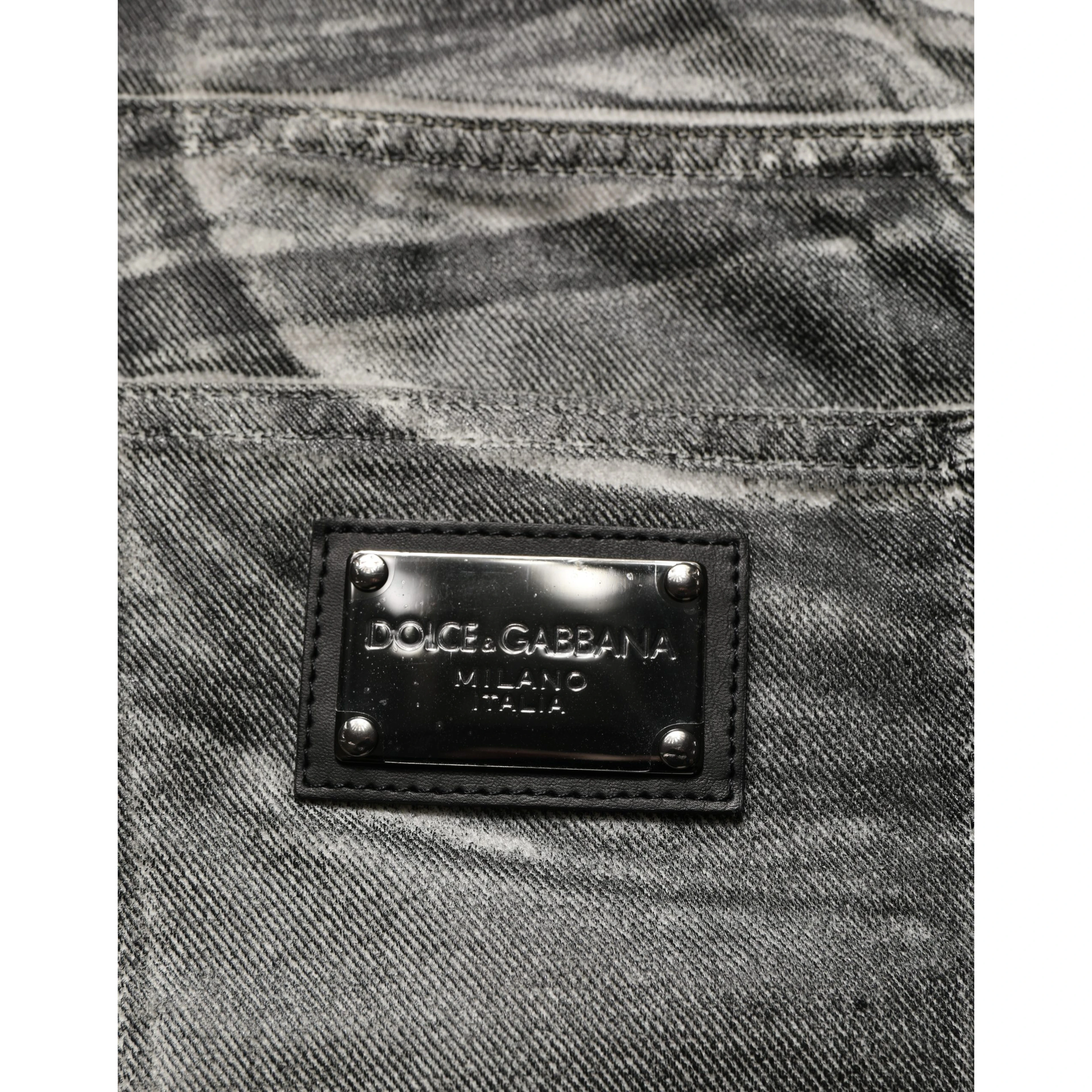Grey Washed Mid Waist Straight Denim Jeans
