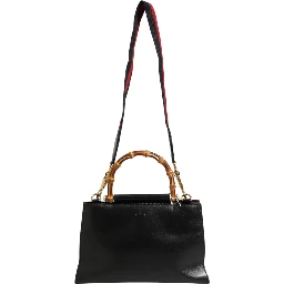 Nymphaea Bamboo Top Handle Leather Bag