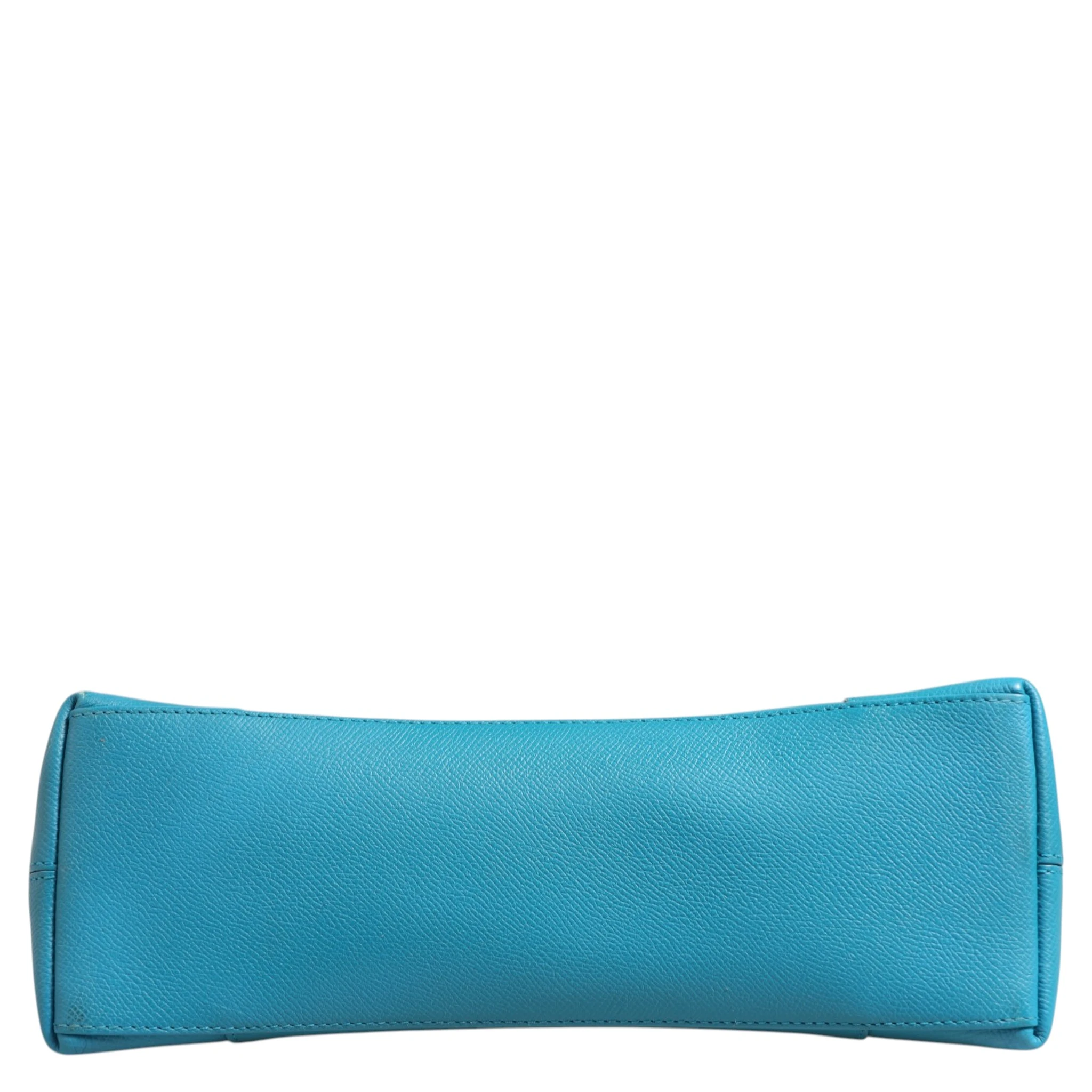 Calfskin S Downtown Blue Shoulder Bag