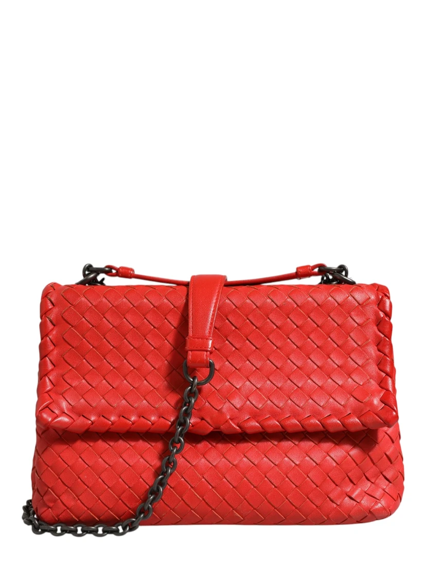 Olimpia Small Intrecciato Leather Shoulder Bag