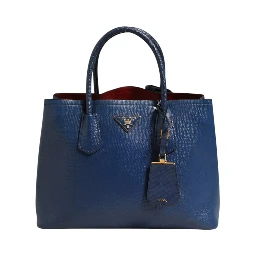 Blue Saffiano Leather 2way Bag