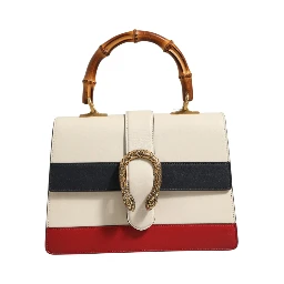 Dionysus Bamboo Top Handle Bag Colorblock Leather