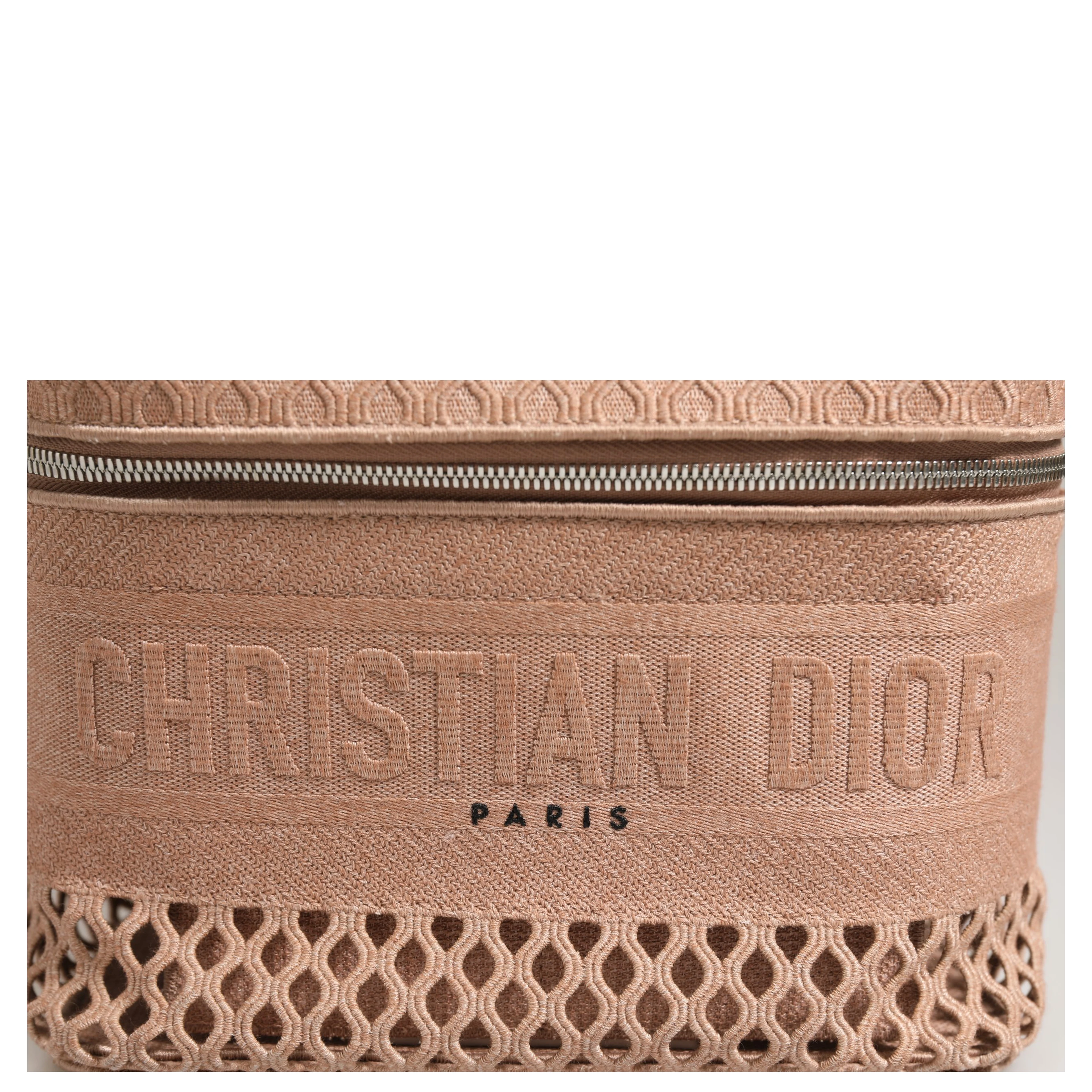Mesh Embroidered Dior travel Vanity Case
