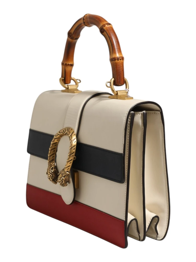 Dionysus Bamboo Top Handle Bag Colorblock Leather alternative