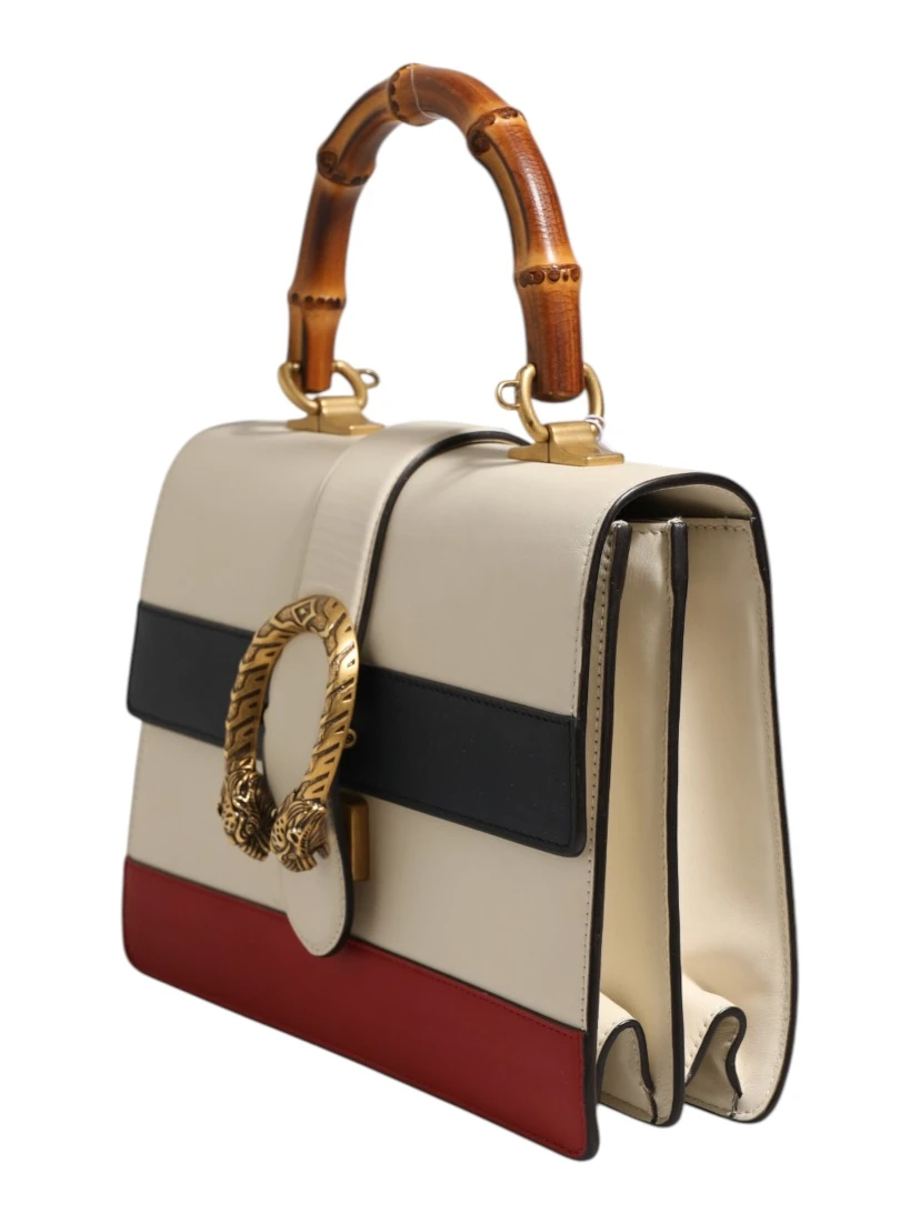 Dionysus Bamboo Top Handle Bag Colorblock Leather