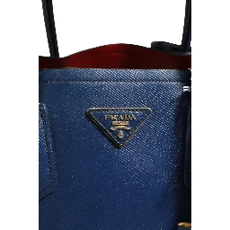 Blue Saffiano Leather 2way Bag
