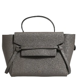 Nano Belt Bag in Grained Calfskin Grey
