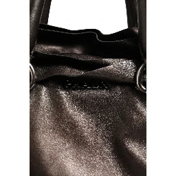 Metallic Nappa Leather Ruffle Shoulder Bag