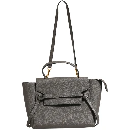Nano Belt Bag in Grained Calfskin Grey
