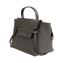 Nano Belt Bag in Grained Calfskin Grey