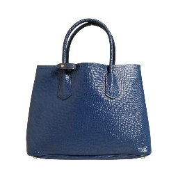 Blue Saffiano Leather 2way Bag