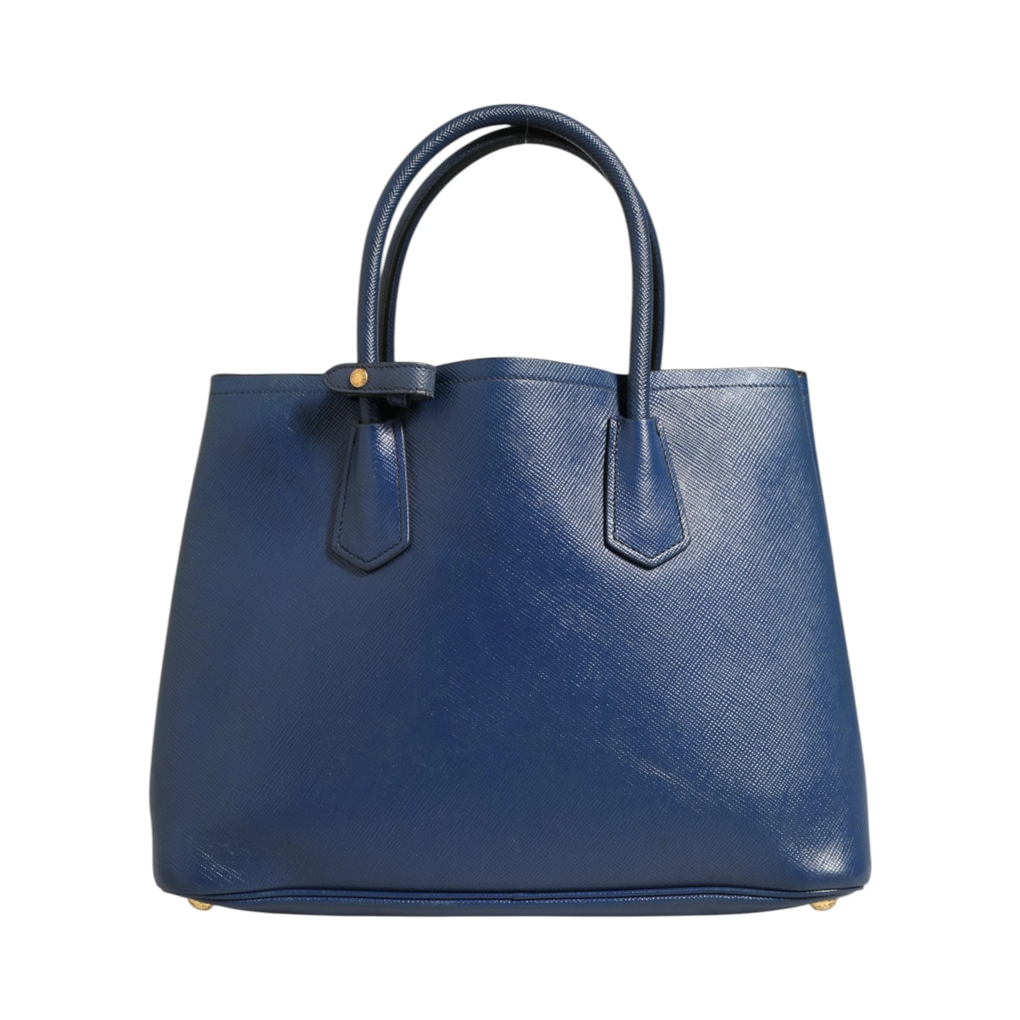 Blue Saffiano Leather 2way Bag
