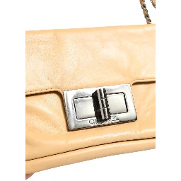 Beige Lambskin Giant Reissue Mademoiselle Lock Flap Bag